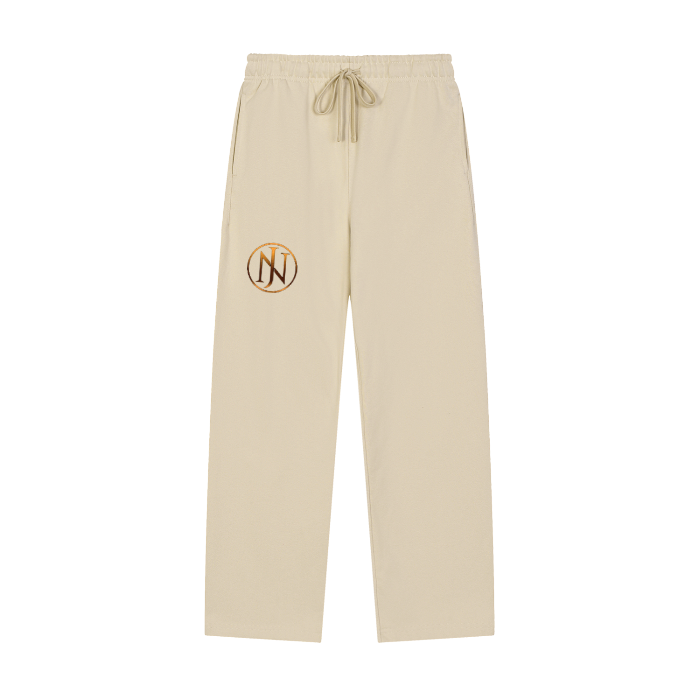 Solid Color Straight-Leg Sweatpants