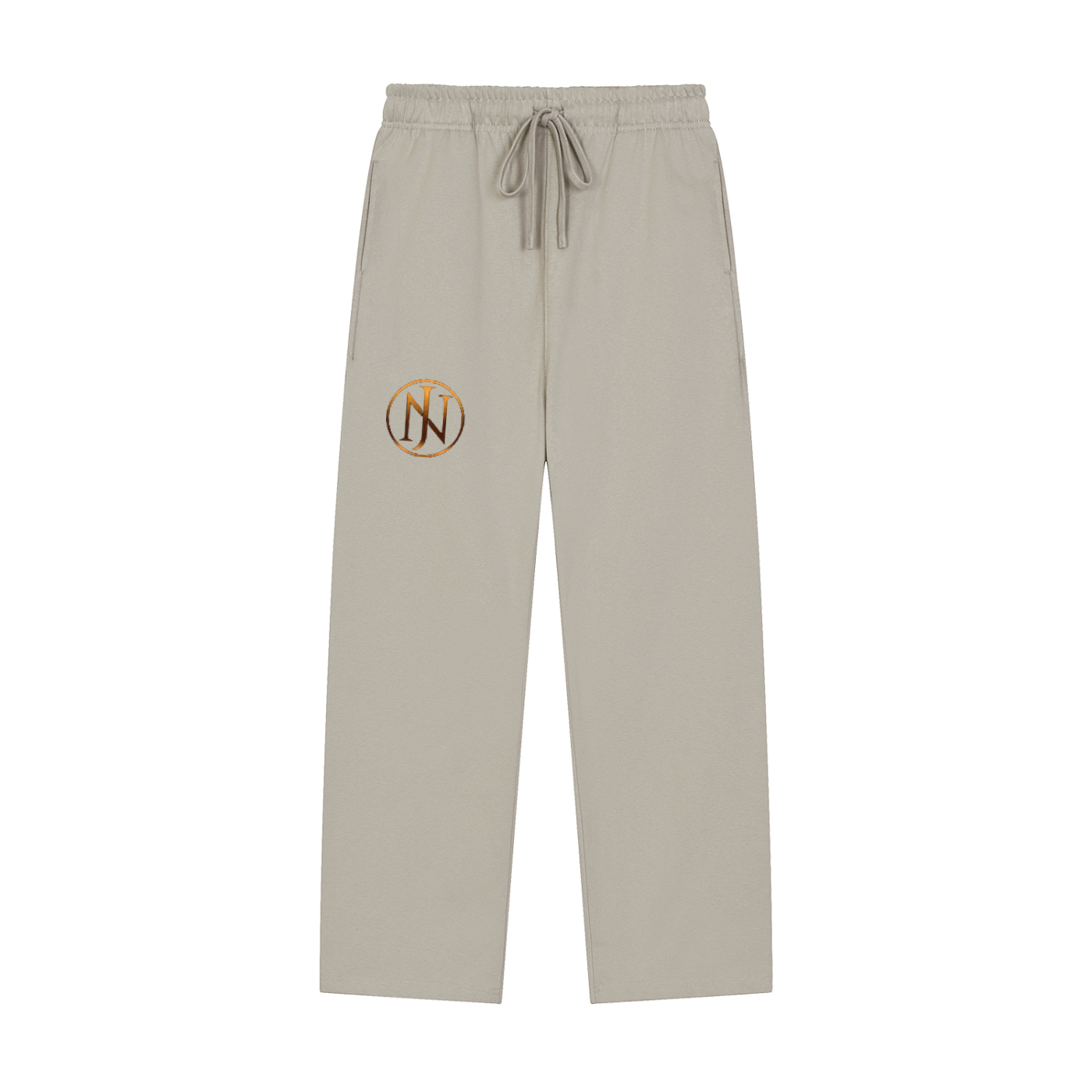 Solid Color Straight-Leg Sweatpants