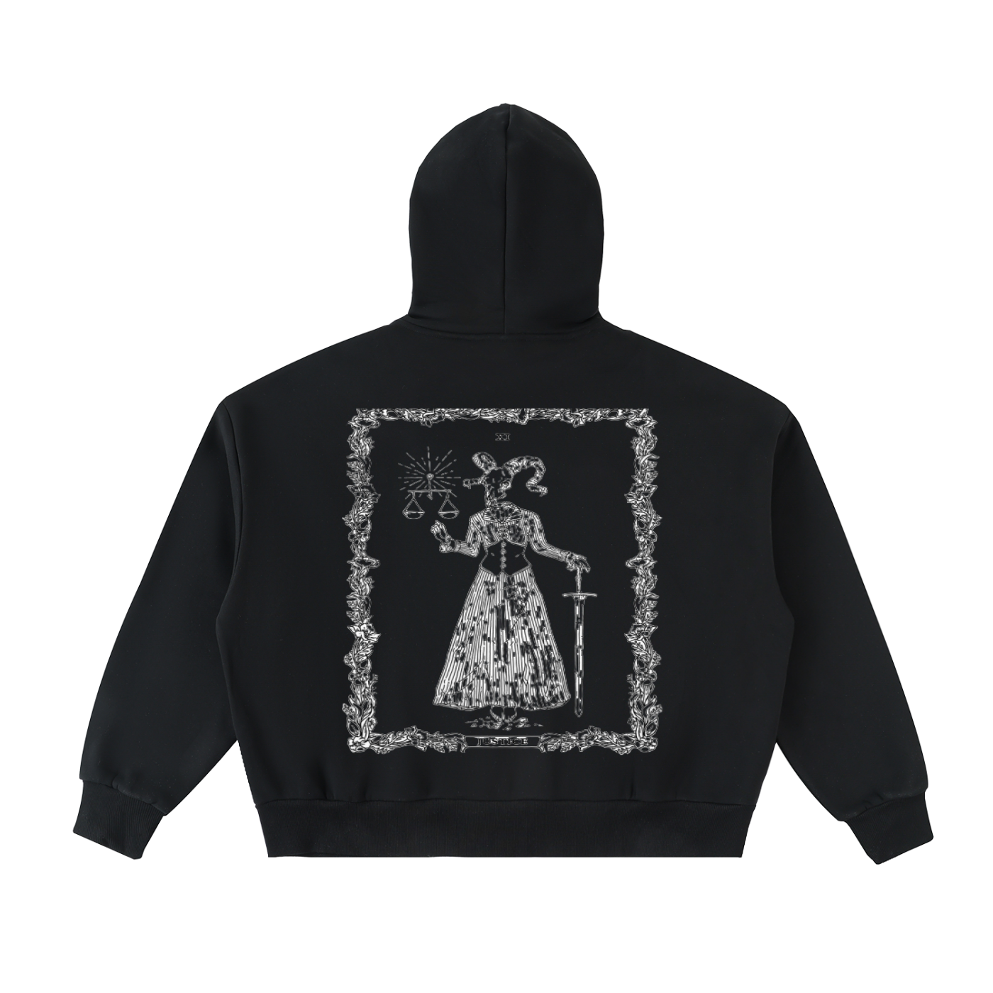 Fleeced Full-Zip Boxy Hoodie